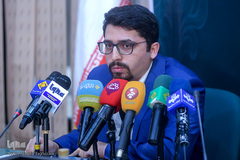 قاسم درزی، دبیر اجرایی جایزه در نشست خبری نخستین دوره جایزه کتاب نهج البلاغه