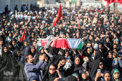 استقبال از پیکرهای ۷۲ شهید گمنام در مرز شلمچه