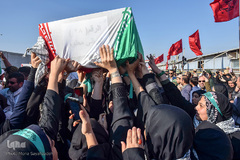 استقبال از پیکرهای ۷۲ شهید گمنام در مرز شلمچه