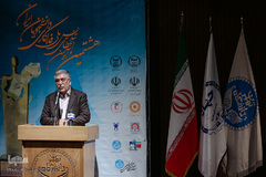 حمیدرضا طیبی، رییس جهاد دانشگاهی در هشتمین آیین اعطای تندیس ملی فداکاری دانشجویان ایران