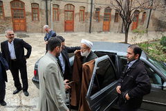 آیت الله محمد امامی کاشانی، خطيب نماز جمعه تهران در بزرگداشت روز وحدت حوزه و دانشگاه در مدرسه عالی شهید مطهری