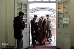 آیت الله محمد امامی کاشانی، خطيب نماز جمعه تهران در بزرگداشت روز وحدت حوزه و دانشگاه در مدرسه عالی شهید مطهری