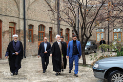 آیت الله اعرافی، مدیر حوزه های علیمه کشور در بزرگداشت روز وحدت حوزه و دانشگاه در مدرسه عالی شهید مطهری