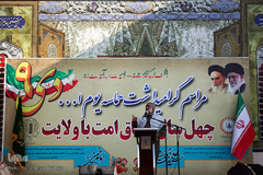 محمدرضا نقدی، معاون فرهنگی و اجتماعی سپاه در مراسم بزرگداشت ۹ دی در اهواز