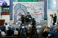 حجت الاسلام حسینی همدانی، امام جمعه استان البرز در پانصدمین کرسی تلاوت مسجد صاحب الزمان (عج)