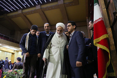 حجت‌الاسلام‌ والمسلمین محسن قرائتی، مفسر قرآن کریم در نشست «رسالت خبرنگاران در قرآن»