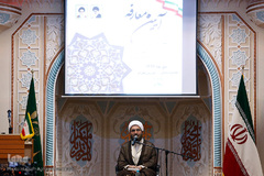 حجت‌الاسلام‌والمسلمین حاج علی اکبری، رئیس سابق مرکز رسیدگی به امور مساجد تهران در جلسه تودیع و معارفه