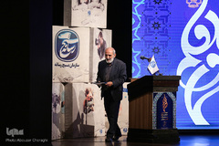 حسین شریعتمداری، مدیر مسئول روزنامه کیهان در اختتامیه چهارمین جشنواره رسانه‌ای ابوذر