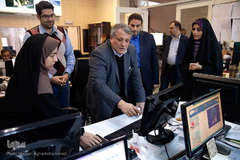 بازدید محسن هاشمی  رفسنجانی، رییس شورای اسلامی شهر تهران از سرویس شعب ایکنا