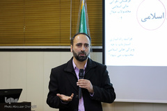 سید رضا حجازی، معاون دانشکده کارآفرینی دانشگاه تهران در کارگاه کسب و کارهای نوپای اسلامی
