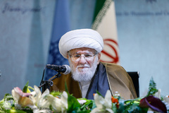 آیت الله محمدعلی تسخیری مراسم بزرگداشت آیت‌الله محمد واعظ‌زاده خراسانی