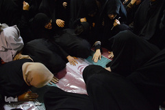 مراسم تشییع دو شهید گمنام در قم