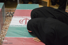 مراسم تشییع دو شهید گمنام در قم