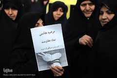 تجمع دانشجویان و اصحاب رسانه در حمایت از مرضیه هاشمی