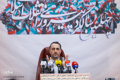 محمد اسحاقی، مدیر کارگروه فرهنگی در نشست خبری چهلمین سالگرد پیروزی انقلاب اسلامی