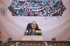 علیرضا افشار، مدیر کارگروه‌ تشکل‌های دینی و مردمی در نشست خبری چهلمین سالگرد پیروزی انقلاب اسلامی