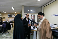 بازدید حجت‌الاسلام والمسلمین سیدمحمد نقیب، رئیس دانشگاه علوم و معارف قرآن کریم از ایکنا