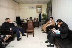 بازدید حجت‌الاسلام والمسلمین سیدمحمد نقیب، رئیس دانشگاه علوم و معارف قرآن کریم از ایکنا