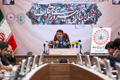 رمضان شریف رییس کارگروه‌ سپاه و بسیج در نشست خبری چهلمین سالگرد پیروزی انقلاب اسلامی 