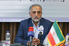 محمدرضا ابن الدین حمیدی، جانشین رئیس سازمان بسیج اساتید کشور در نشست خبری آیین ملی چهل سالگی انقلاب اسلامی