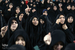 تجمع بانوان انقلابی در مصلی اهواز