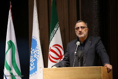 علیرضا زاکانی، نماینده سابق مردم تهران در مجلس شورای اسلامی در آیین ملی چهل سالگی انقلاب اسلامی