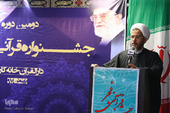 حجت‌الاسلام والمسلمین احمد مازنی، رئیس کمیسیون فرهنگی مجلس شورای اسلامی در جشنواره قرآنی فجر دارالقرآن خانه کارگر