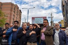 تشییع پیکرهای ۷ شهید گمنام در اهواز