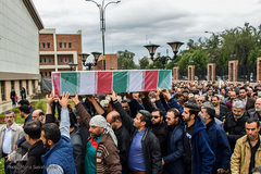 تشییع پیکرهای ۷ شهید گمنام در اهواز