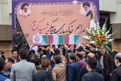 تشییع پیکرهای ۷ شهید گمنام در اهواز