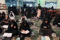 مراسم عزاداری شهادت حضرت زهرا(س) در حرم عبدالعظیم حسنی(ع)