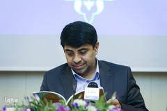 عیسی علیزاده، معاون فرهنگی جهاد دانشگاهی در مراسم اختتامیه طرح «مشکوة»