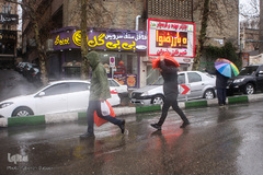 اولین باران بهاری در تهران