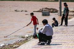 بالا آمدن سطح آب رودخانه کارون
