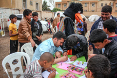 امداد فرهنگی به کودکان در مناطق سیل‌زده خوزستان