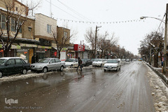 بارش برف بهاری در خدابنده