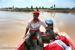 روستاهای گرفتار در سیل منطقه بامدژ
