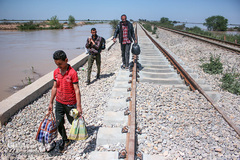 روستاهای گرفتار در سیل منطقه بامدژ