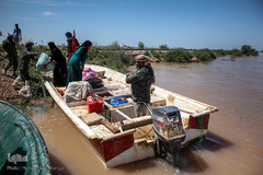 روستاهای گرفتار در سیل منطقه بامدژ