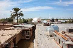 روستاهای گرفتار در سیل منطقه بامدژ