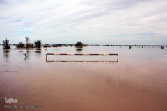 روستاهای گرفتار در سیل منطقه بامدژ