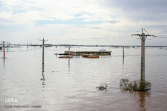 روستاهای گرفتار در سیل منطقه بامدژ