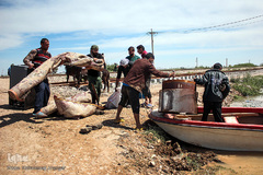 روستاهای گرفتار در سیل منطقه بامدژ