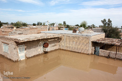 روستاهای گرفتار در سیل منطقه بامدژ
