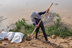 سیل در روستاهای غزاویه