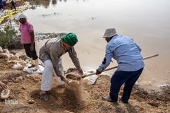 سیل در روستاهای غزاویه