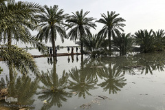 سیل در روستاهای غزاویه