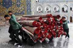خدمت به بارگاه نورانی حضرت علی بن موسی الرضا(ع) توسط جوانان