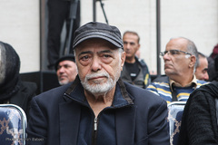 اکبر زنجان‌پور در آیین تشییع پیکر جمشید مشایخی