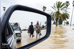 مسدود شدن جاده اهواز ـ شوش با بالا آمدن سطح آب